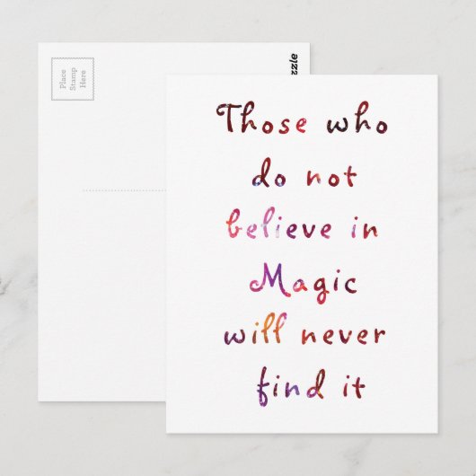 信じ魔法 ポストカード (正面/裏面)