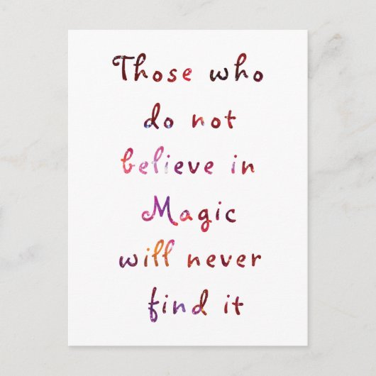 信じ魔法 ポストカード (正面)