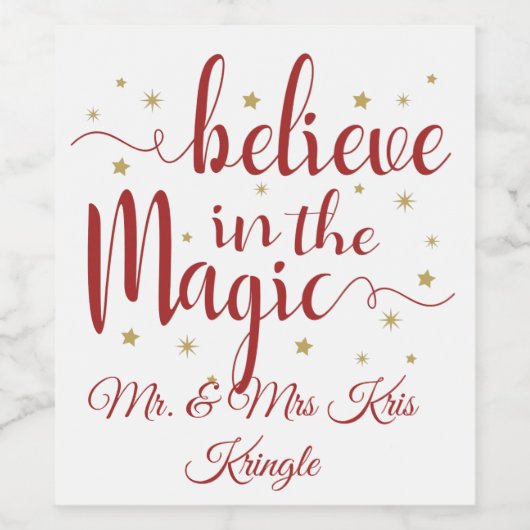 信じ魔法 ワインラベル (シングルラベル)