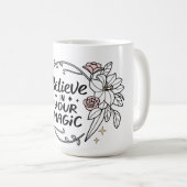 信じ魔法-感動的フローラ コーヒーマグカップ (正面右)