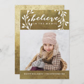 信じ魔法 |金ゴールドシャインホリデーカード シーズンカード (正面/裏面)
