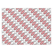 信じ魚 – 赤 テーブルクロス (正面(横))