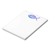 信じ魚 – 青 ノートパッド (回転)