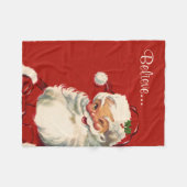 「信じ」すてきヴィンテージ フリースブランケット (正面(横))