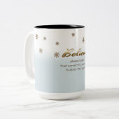 信じ.カスタムクリスマスギフトマグカップ ツートーンマグカップ (正面左)