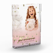 信じ.カスタムクリスマスギフト写真ブロック フォトブロック (左)