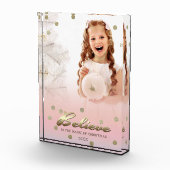 信じ.カスタムクリスマスギフト写真ブロック フォトブロック (右)