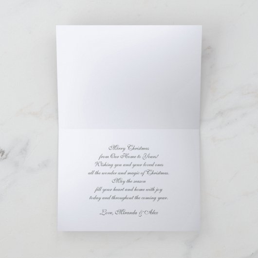 信じ.カスタム写真クリスマス シーズンカード (内部)