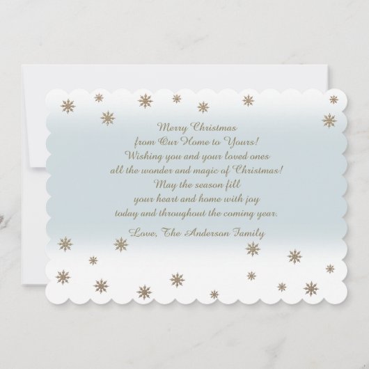 信じ.カスタムPhotoクリスマスフラット シーズンカード (裏面)