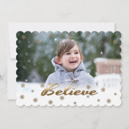 信じ.カスタムPhotoクリスマスフラット シーズンカード