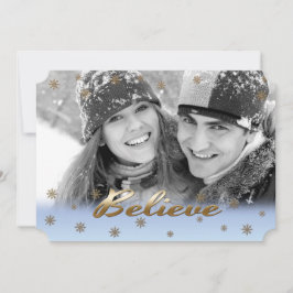 信じ.カスタムPhoto Christmas Flat Card シーズンカード