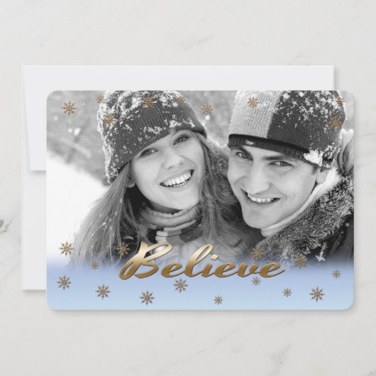 信じ.カスタムPhoto Christmas Flat Card シーズンカード (正面)