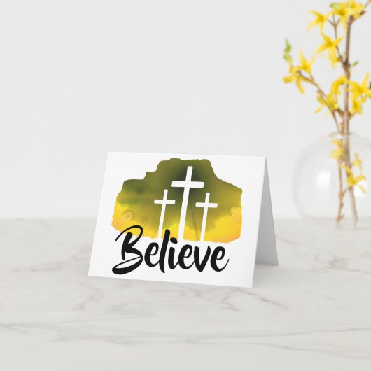 信じ カード (黄色い花)