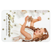 信じ.クリスマスプレゼントのフォトマグネット マグネット (横)