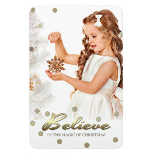 信じ.クリスマスプレゼントのフォトマグネット マグネット