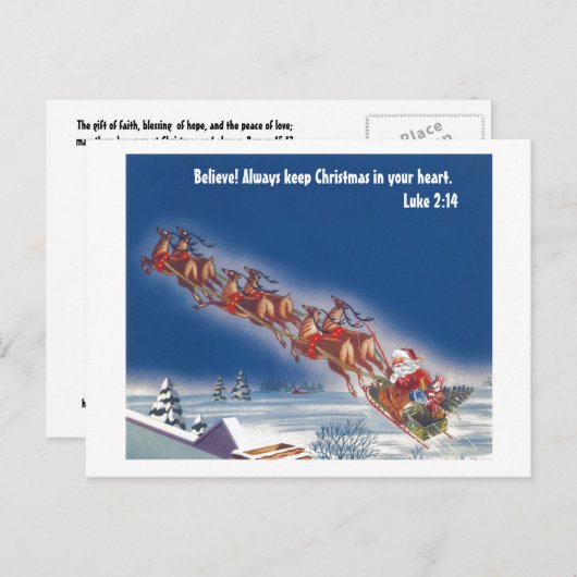 信じ------サタとトナカイ シーズンポストカード (正面/裏面)