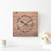 信じ スクエア壁時計 (ホーム)