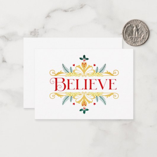 信じ ノートカード (正面/裏面インサイチュ)