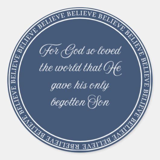 信じ – フラッシュシール小 ラウンドシール (正面)