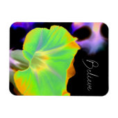 「信じ」フローラプリントフレキシブルフォトマグネット マグネット (横)