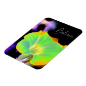 「信じ」フローラプリントフレキシブルフォトマグネット マグネット (左側)