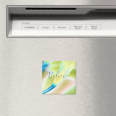 "信じ"プリントスクエア磁石 マグネット (インサイチュ (食洗機))