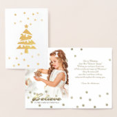 信じ.ホイ実在ルラグジュアリーカスタムフォトカード 箔カード (ディスプレー)