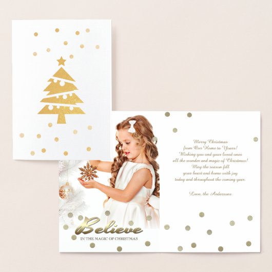 信じ.ホイ実在ルラグジュアリーカスタムフォトカード 箔カード (ディスプレー)