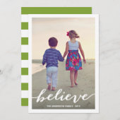 信じ |ホリデーフォトカード シーズンカード (正面/裏面)