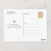 信じ | ホワイト文字オーバーレイのクリスマスカード ポストカード (裏面)