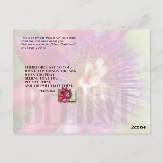 信じ ポストカード (裏面)