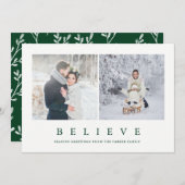 信じ |ミニマモダンリスト2枚の写真 シーズンカード (正面/裏面)