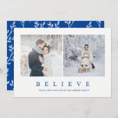 信じ |ミニマモダンリスト2枚の写真 シーズンカード (正面/裏面)