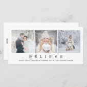 信じ | ミニマルモダンリストのクリスマス3枚 シーズンカード (正面/裏面)