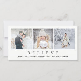 信じ | ミニマルモダンリストのクリスマス3枚 シーズンカード