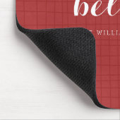 信じ – メリー・モダンクリスマス・レッド マウスパッド (コーナー)