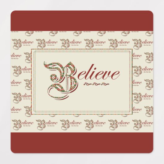 信じ ラベル (デザイン1)