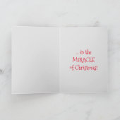 信じ!レッドサンタハット付きクリスマスゼブラ シーズンカード (内部)