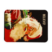 信じ!ヴィンテージサンタクロースのクリスマスプレゼント マグネット (横)