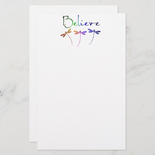 信じ 便箋 (正面/裏面)