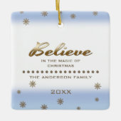 信じ.写真カスタムクリスマスオーナメント セラミックオーナメント (正面)