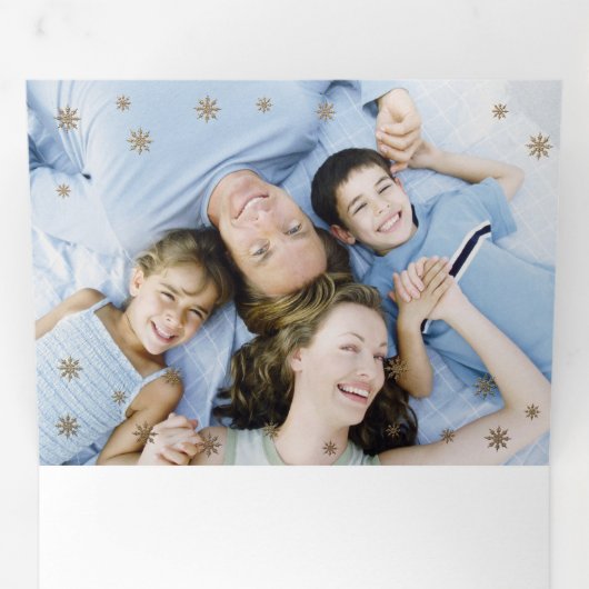 信じ.写真数々の三重クリスマスカード 三つ折りカード (内部最初)