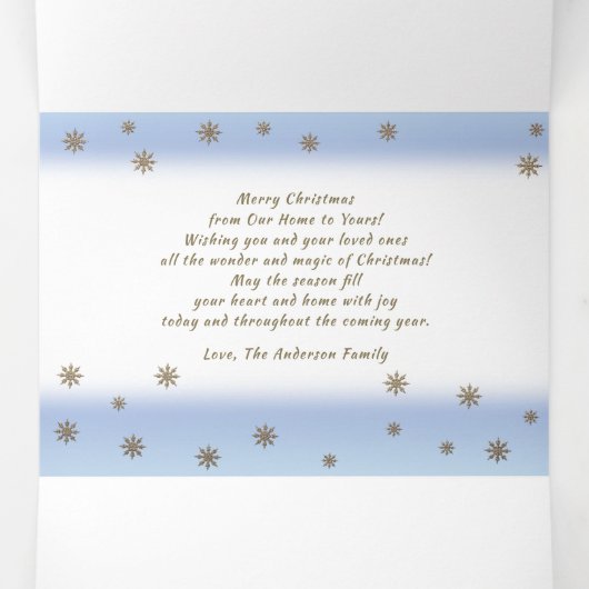 信じ.写真数々の三重クリスマスカード 三つ折りカード (内部中)