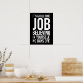 信じ、日なし – 成功、ジム、喧騒、研削 ポスター (キッチン)