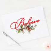 信じ 楕円形シール (封筒)