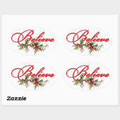 信じ 楕円形シール (シート)