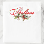 信じ 楕円形シール (バッグ)