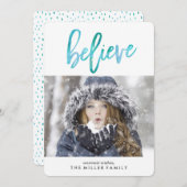 信じ | 水彩ホリデーフォトカード シーズンカード (正面/裏面)