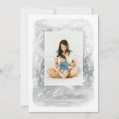 信じ.水彩植物性クリスマススクリプト シーズンカード (正面)