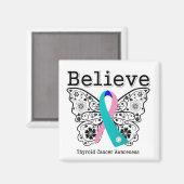信じ – 甲状腺がん蝶 マグネット (正面/裏面)